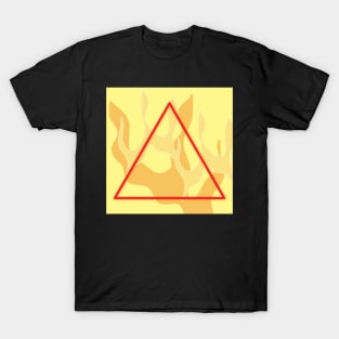 Yellow and Red Fire Alchemy Symbol T-Shirt